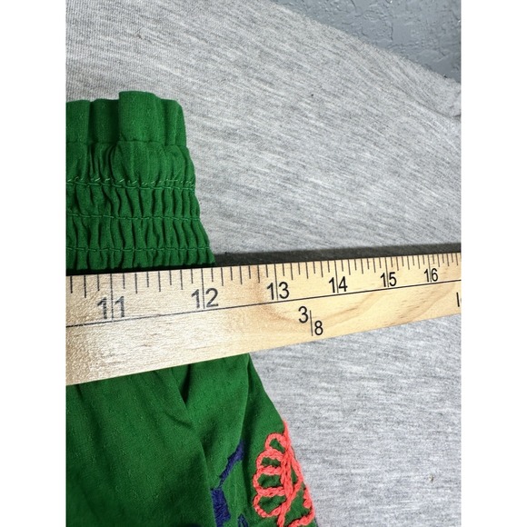 Rare Anthropologie Ruffled Floral Embroidered Caribbean design Maxi Dress‎ XS - Picture 8 of 13